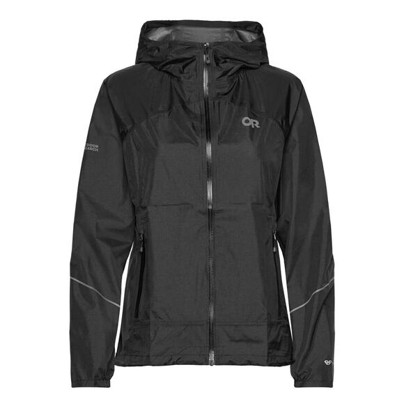 A8 NEW OUTDOOR RESEARCH OR Black Nylon W Helium Hooded Rain Jacket Size XS $250 - Picture 5 of 10